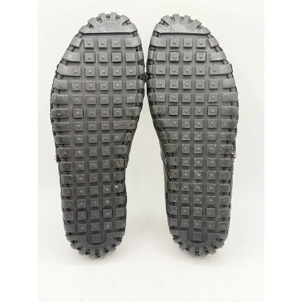 SPRING STEP Fusaro Leather Loafers‎ Flats Womens Size 8.5-9 Black Cutout NWOB